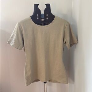 Ann Taylor Sage Green Fitted Short Sleeve T-Shirt